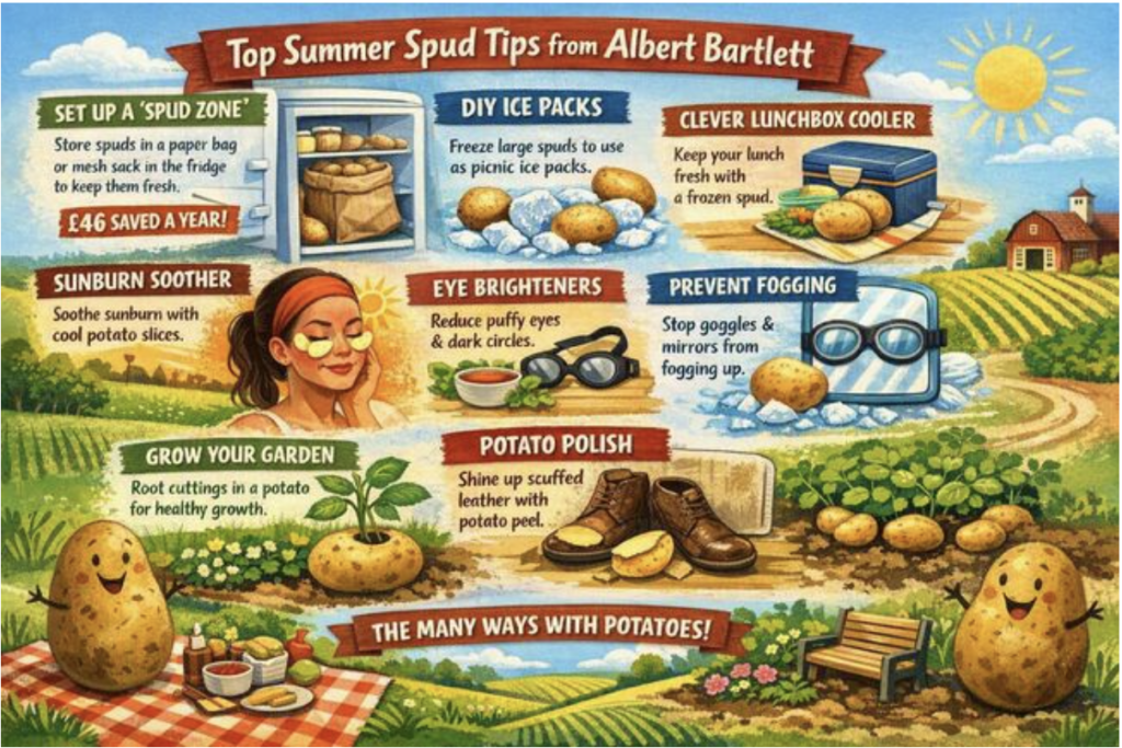 Expert advice from Albert Bartlett shows how potatoes can help households save this summer
